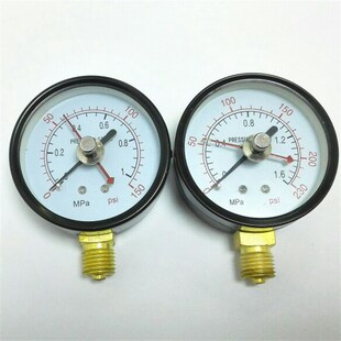 螺纹m14X1.5 压力1mpa 径向 直径60mm 双针记忆型压力表