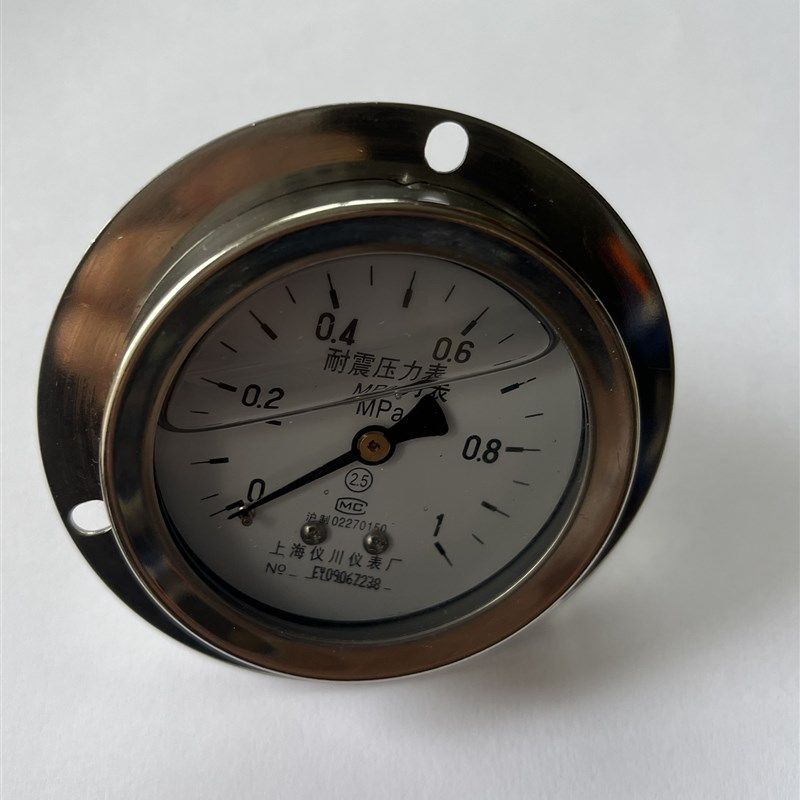 轴向带边耐震压力表 YN-60ZT 1mpa 10kg 螺纹m14x1.5 直径60-61mm