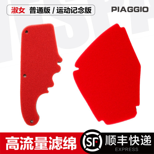 比亚乔淑女BYQ100TE ZIP100运动版纪念版空滤芯空气过滤海绵配件