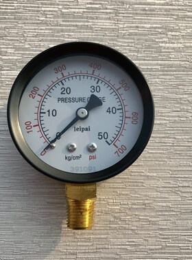 气体压力表 高压气压表 表面直径60mm 压力 0-50kg/cm2 0-700psi