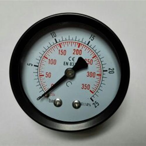 背接式轴向压力表 50mm y-50z 压力0~350psi 0~25bar 螺纹ZG1/8