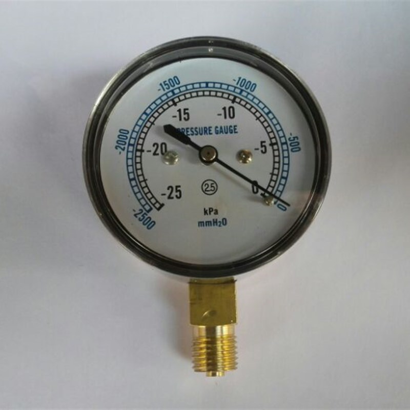 负压计 微负压表真空膜盒压力表-25~0kpa -25kpa~0 -2500mmh2o~0