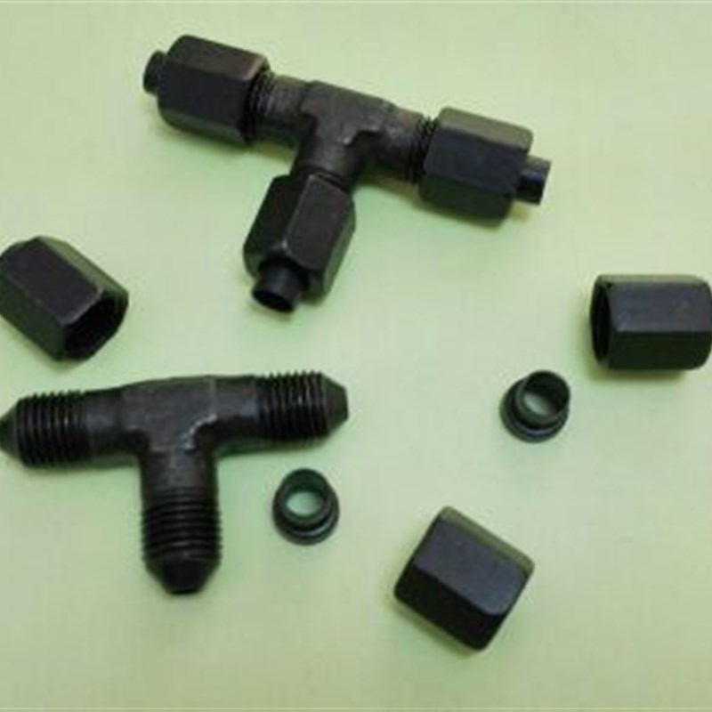 铁制扩口式铜管接头 可连接外径6mm 8mm 10mm 铜管扩口式三通接头