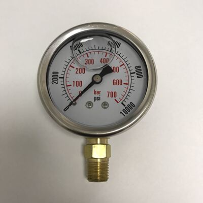 油压表 耐震压力表 表盘61-68mm 压力0-700bar 10000psi 牙npt1/4