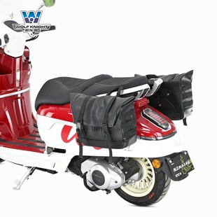 肌车狼 适用于南方飞戈150边包侧边包可装头盔半盔全盔带锁快拆架