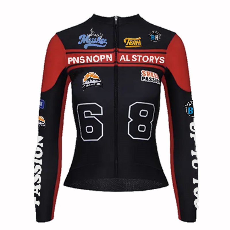 PAS长袖山地自行车骑行服修身英伦风机车服骑行服公路车男女同款