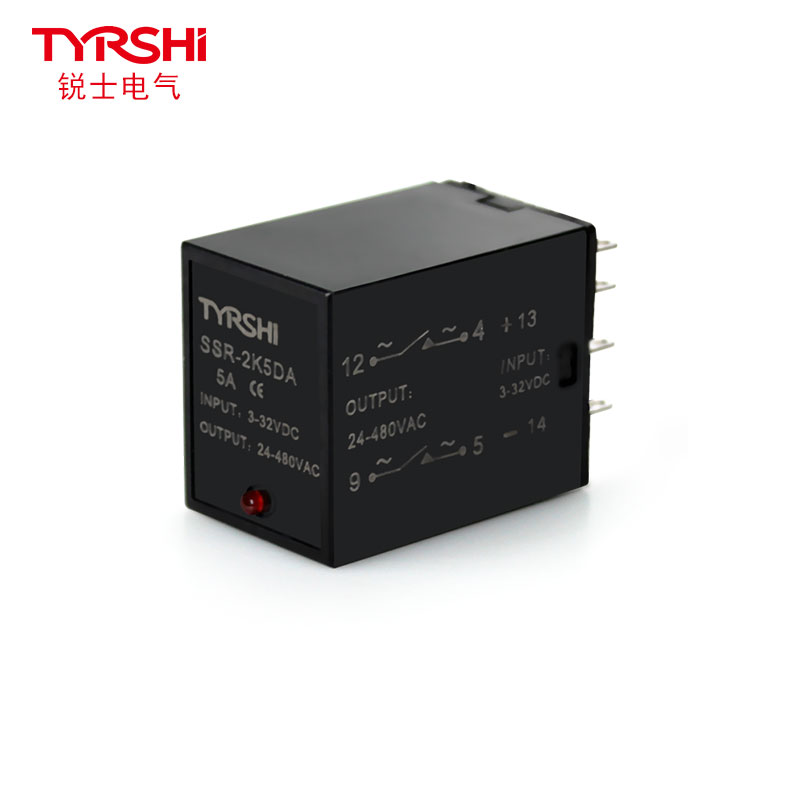 导轨式小型固态继电器SSR-1K1B5DA直流控交流两开一开一闭微型5A