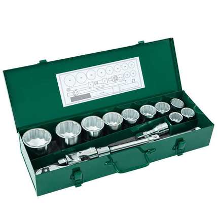 世达09015套筒汽修机修工具棘轮扳手工具箱15件套3/4英寸19mm