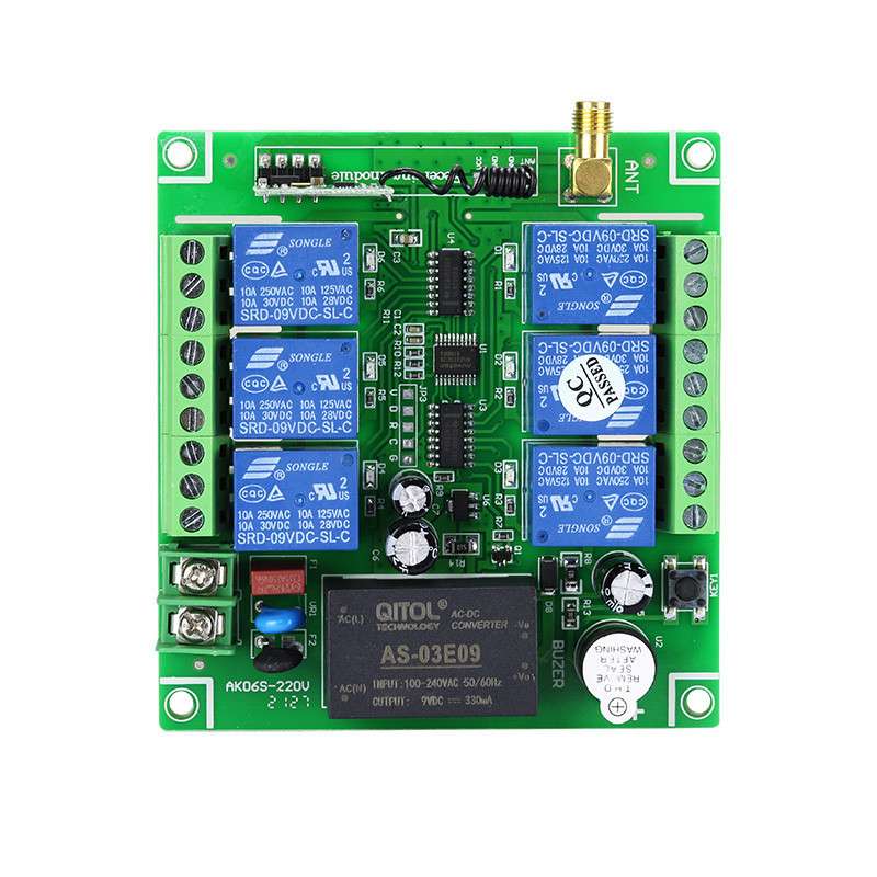 工业六键遥控AC220V6路农场配电箱电机水泵电源箱灯具开关控制器