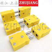 K型圆脚大插头 K型测温线连接器 K型热电偶大插头 K型热电偶