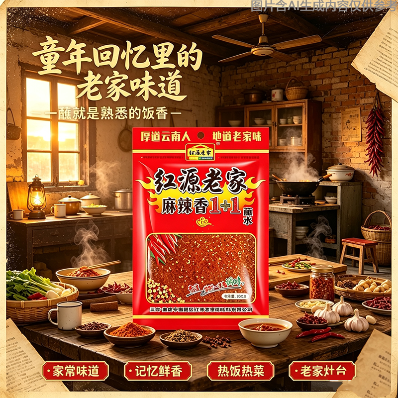 红源老家蘸水家用烧烤烤肉酸辣调香烧烤粉蒜香调料麻辣辣椒面加麻