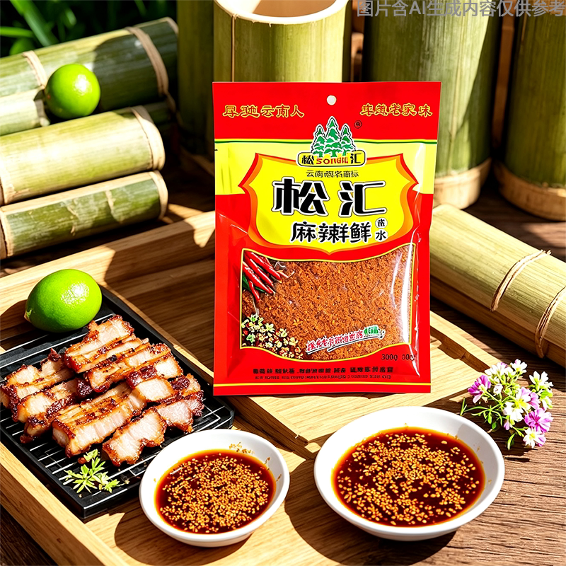 松汇蘸水微辣烧烤调料散装辣椒面劲辣配料香辣过瘾麻味香浓云南