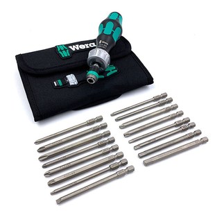 德国wera维拉进口17件套棘轮螺丝刀多功能十字梅花螺丝批套装批头