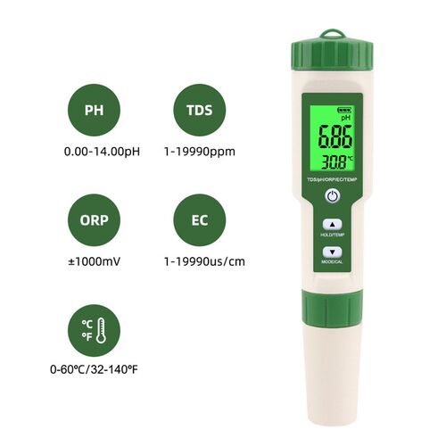 多功能水质检测仪五合一水质笔pH/TDS/EC/ORP温度pH酸碱度电导率