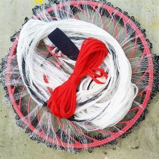 全开新款钢拉丝大飞盘式撒网链条网加重铁链网手抛网超重易撒网