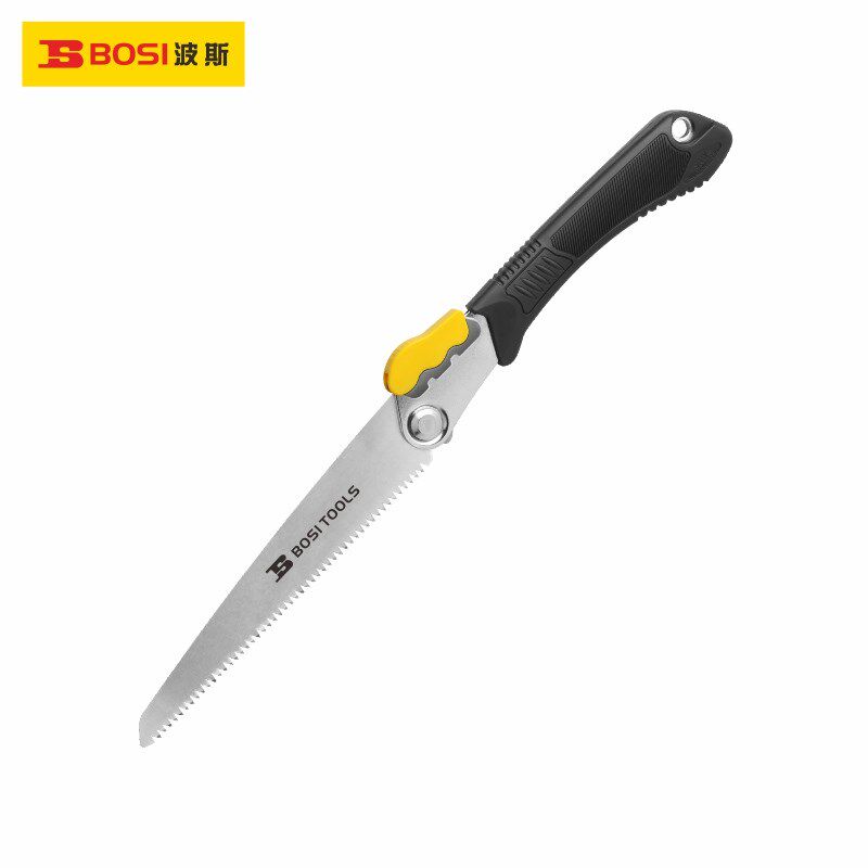 波斯工具8寸SK5锯片三面磨齿钢柄折叠锯BS551210