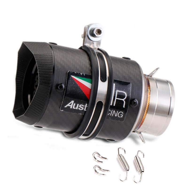 摩托车跑车改装排气管钛合金碳纤维炸街排气z900/zx10r/zx25/r3