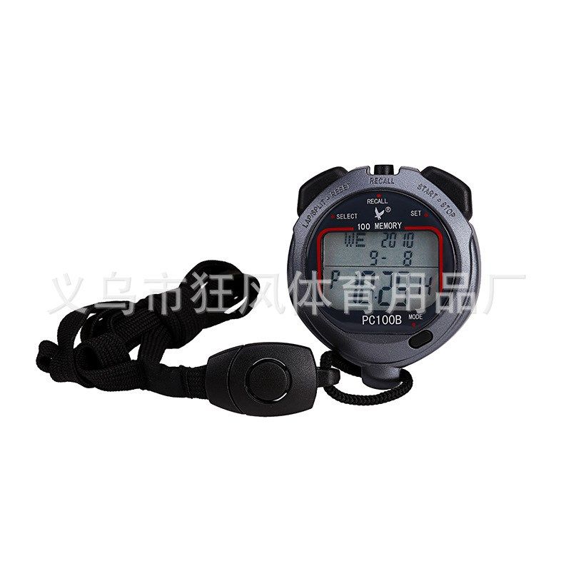 天福PC100B天福秒表跑步计时器三排100道田径教练秒表
