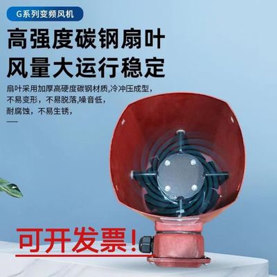 方形格兰富变频电机散热风机风扇方型风机80A 90A 100A 112A 132A