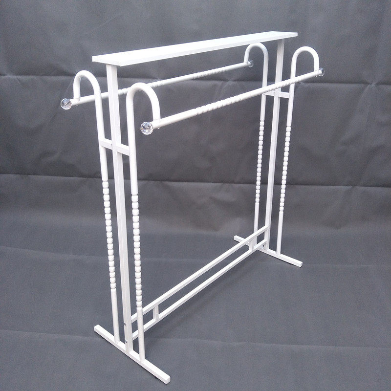 铁艺服装店展示架落地式挂衣架女装货架双杆侧挂衣服架子中岛架