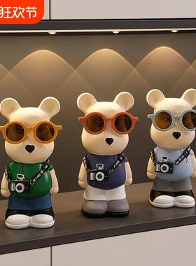 暴力熊存钱罐创意现代客厅装饰品简约电视柜家居陶瓷摆件桌面朋友