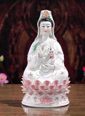 陶瓷送子观音佛像观世音菩萨神像包邮