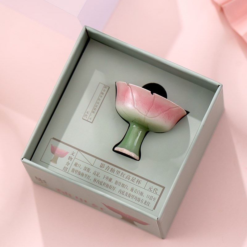 杭州博物馆冰箱贴影青釉里红高足杯伴手礼西湖旅游文创纪念品