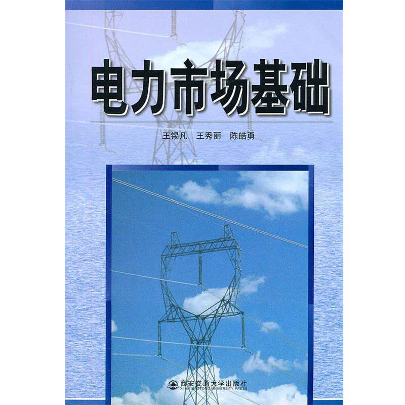 【正版书籍】 电力市场基础 王锡凡,王秀丽,陈皓勇 编著 西安交通大学出版社