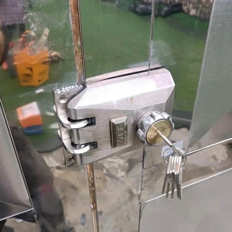 门锁铁门防盗老式自动撞锁老虎锁碰锁不锈钢推拉大门锁具平移动门