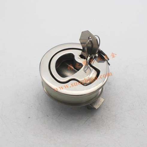 不锈钢锁MS739-2-3内外按压嵌入式暗拉手 房车拖车机柜面板锁