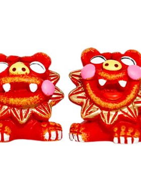 狮三百面带桃花 小狮子可爱卡通客厅装饰日常文化创意摆放祝福