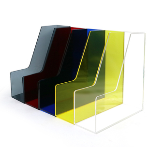 压克力书架办公桌面书立架收纳盒学生书本整理架时尚简约文件资料