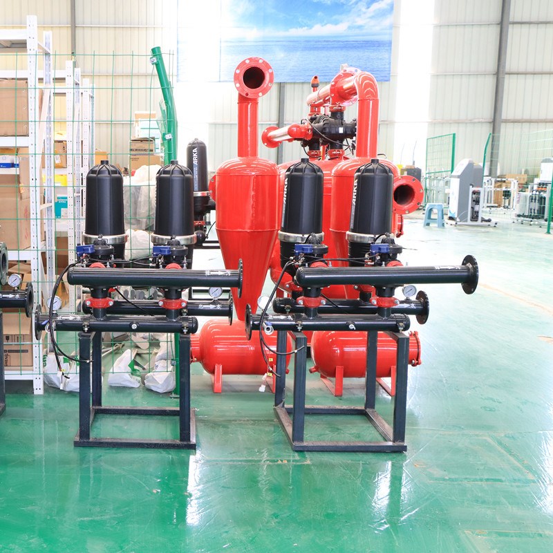 井水钢制砂石离心叠片过滤器农用节水灌溉设备2寸自动高效过滤器