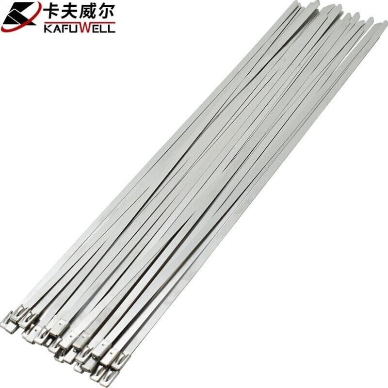 卡夫威尔OT2883自锁式304不锈钢金属扎带4.6*300mm5包30支/包