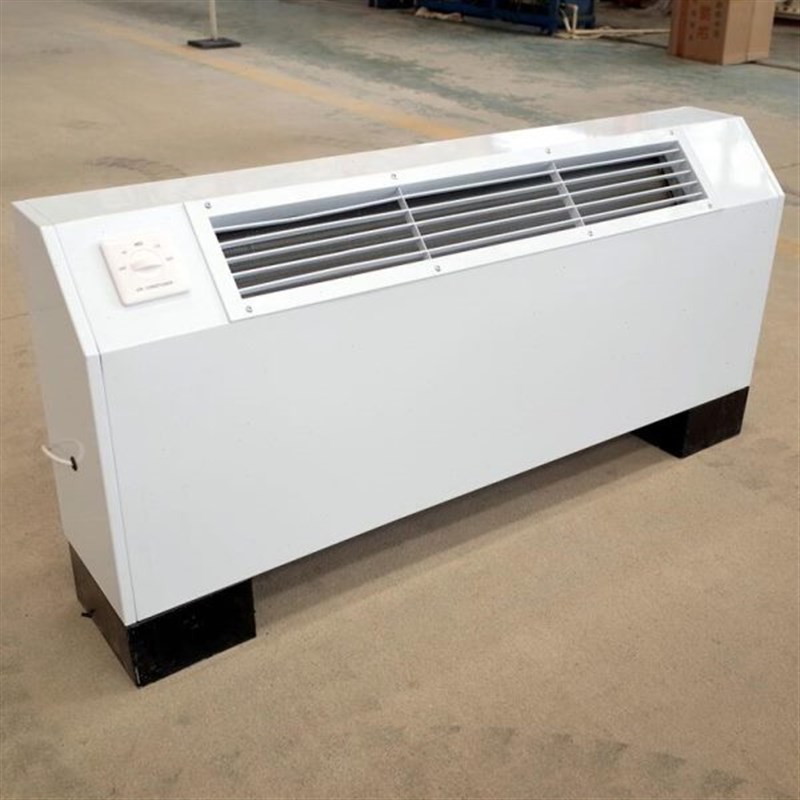 中央空调立式明装风机盘管接暖气水空调冷暖两用落地式井水散热器