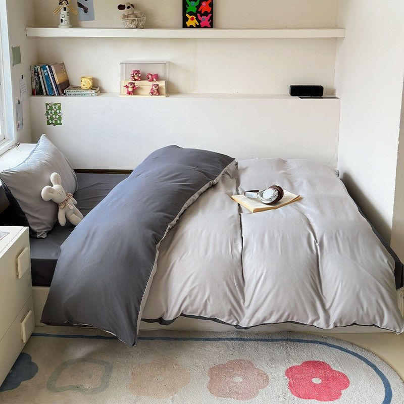 开学季水洗棉学生宿舍六件套被褥套装学校寝室床上用品床单三件套