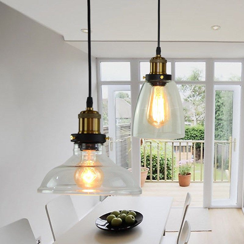 热销美式简约餐厅吧台工业风创意玻璃吊灯走廊卧室床头灯室内灯饰,家装灯饰光源,客厅吊灯,淘宝优惠券,粉丝福利购,淘宝优惠卷