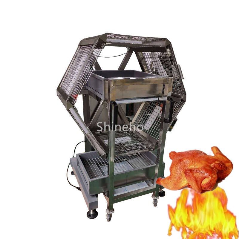 商用气和碳不锈钢自动烧烤炉