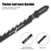 木工曲线锯条40件套 实木铝合金塑料切割电钻配件 粗齿锯条套装