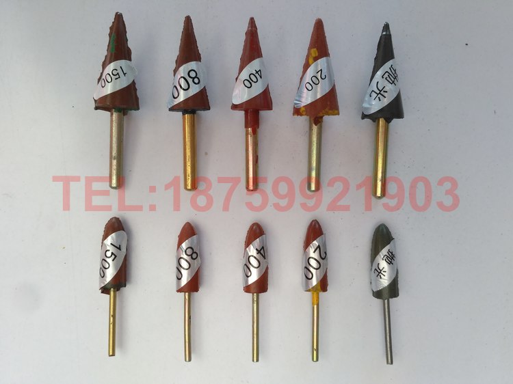 石材阴角孔洞壁打磨抛光 直轴电磨机磨料 树脂磨针磨棒磨头圆锥形