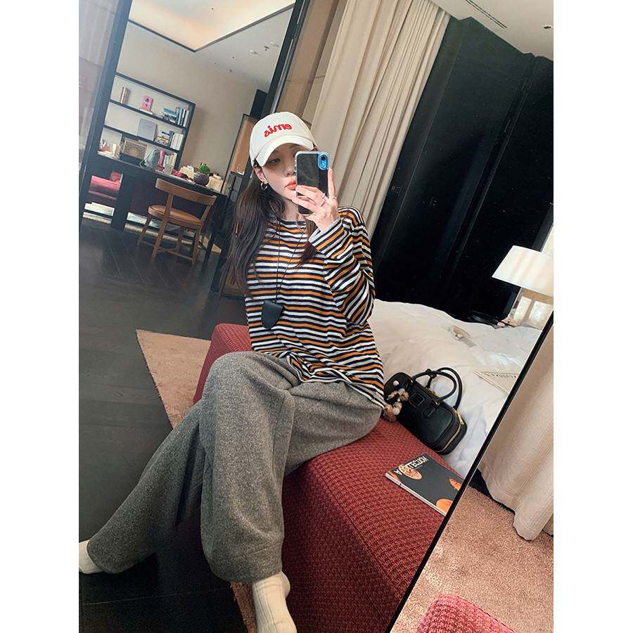 张贝贝 350G设高密慵懒系针织香DO09棉蕉裤女绳计感抽显瘦百搭直