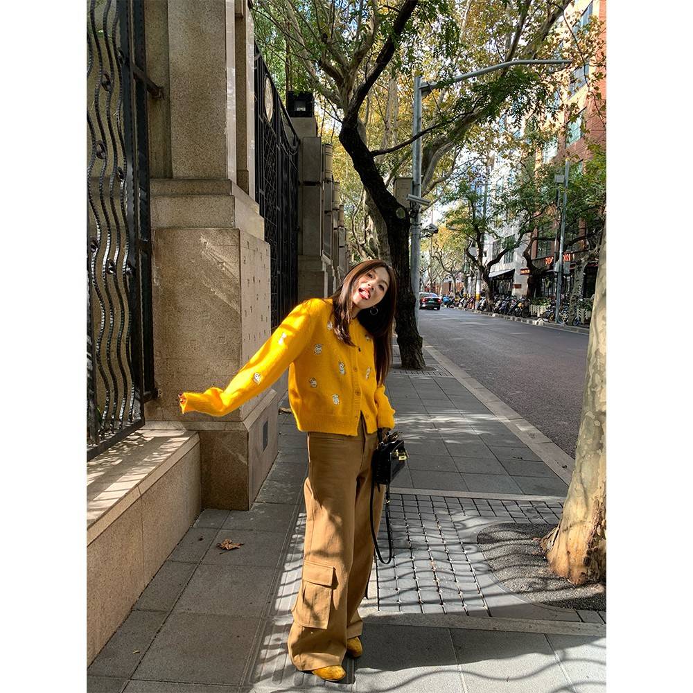 落落狷介2 开衫毛衣衣女款025新款冬外季设LLM35689计感小众穿上