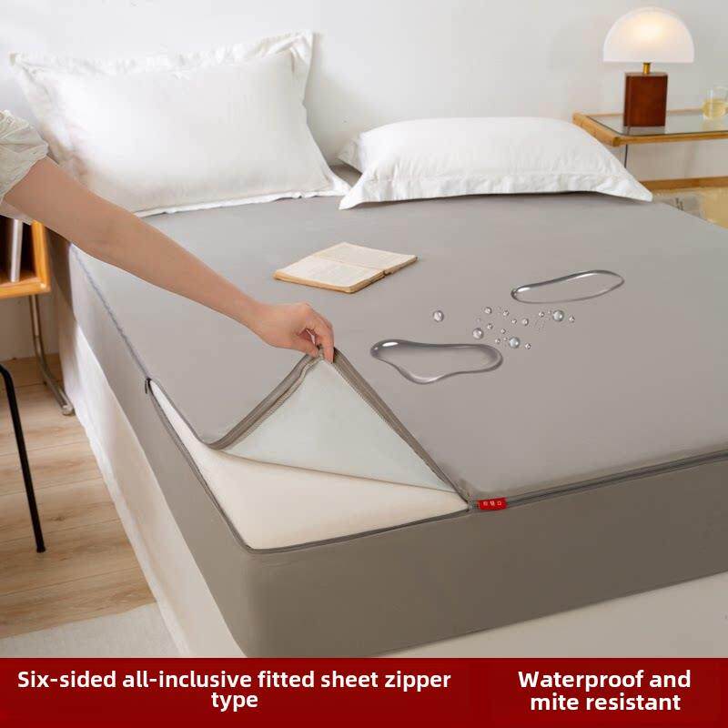 六面全包床笠单件防水隔尿床垫套拉炼式防滑固定席梦思保护罩床包