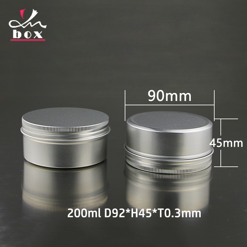 200g92*45螺纹铝盒茶叶花茶茶饼密金属包装盒 美发护发膏体分装盒