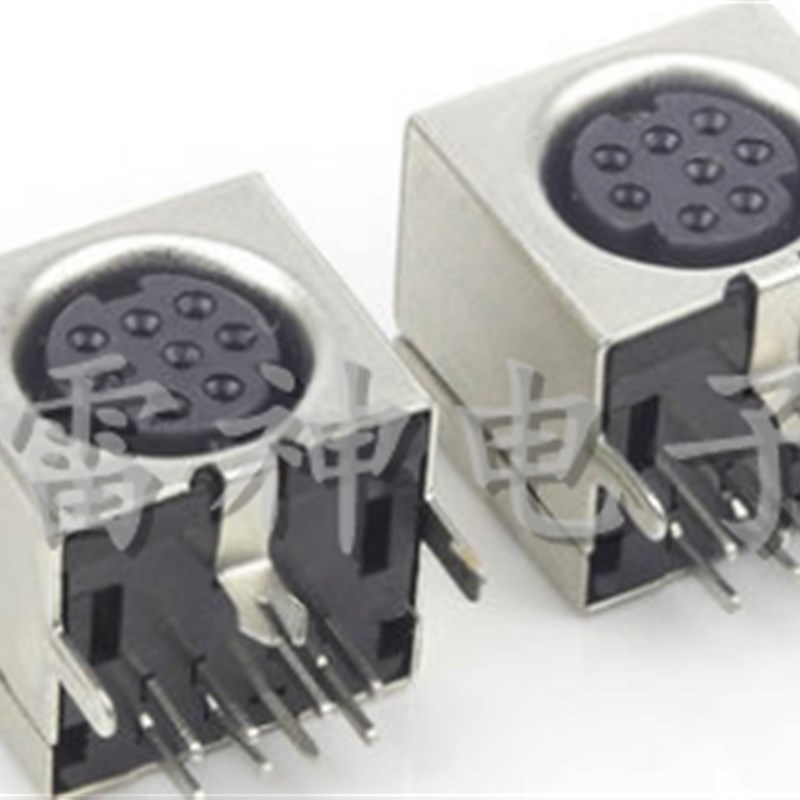 MD8母座 MD8母头 插板式 电路板MD8插座 MINI DIN8母座