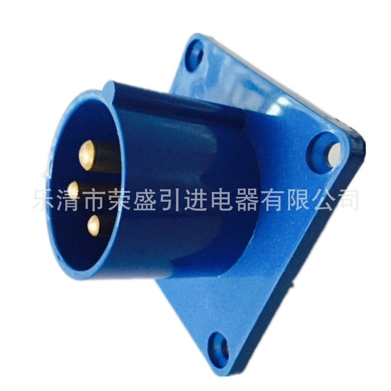 荣盛CEIRSIEC防水3芯P极16A暗装户外工业RS-513A工地箱直款插头座