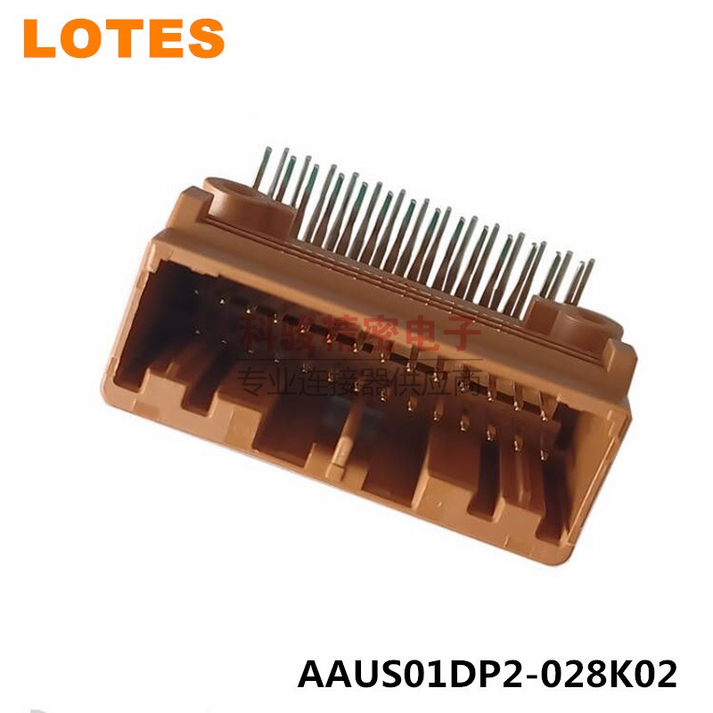 LOTES嘉泽得意AAUS01DP2-028K02汽车BMS线束28P弯针棕色插座现货