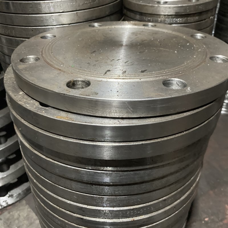 国标碳钢锻打法兰盲板法兰盖 管道盲板堵板 DN100 150 200 250