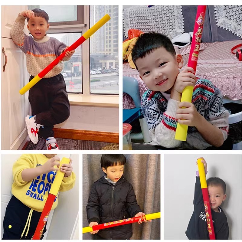 软胶金箍棒儿童孙悟空的如意武术棍紧箍圈咒可伸缩西游记道具