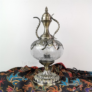 迪拜特色冰裂纹台灯卧室床头酒店民宿酒吧咖啡厅土耳其台灯